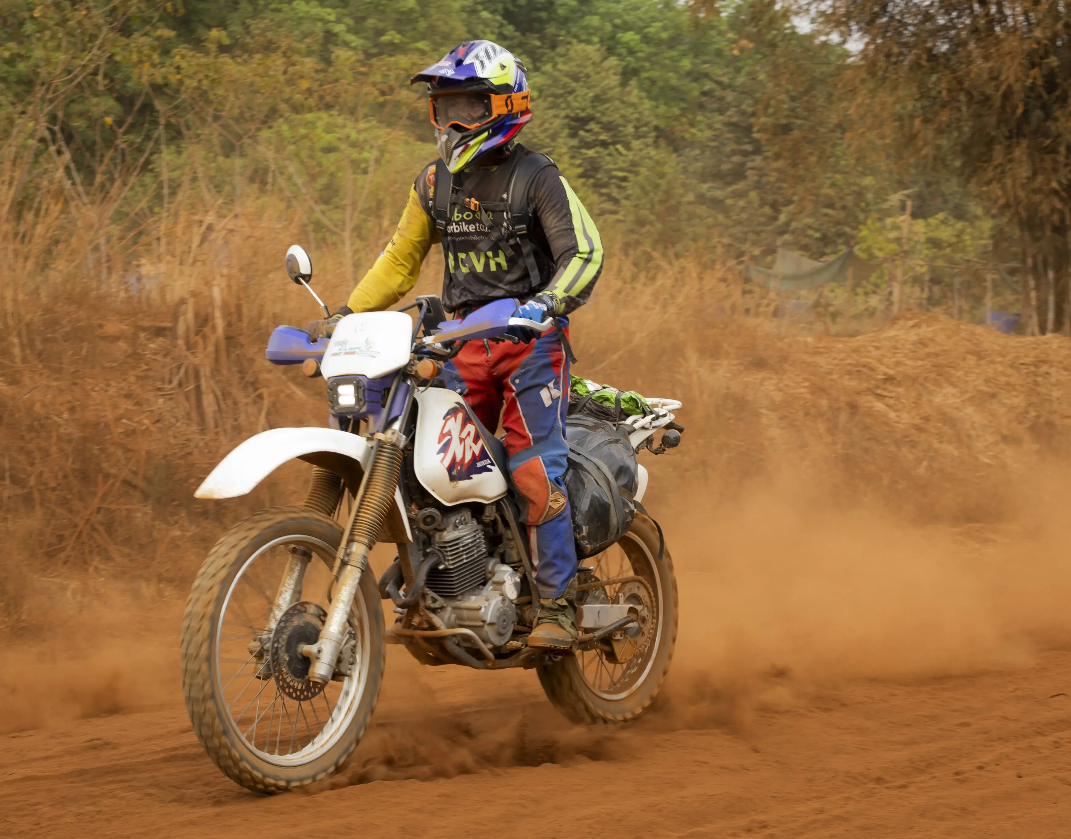offroad motorcycle in the sand