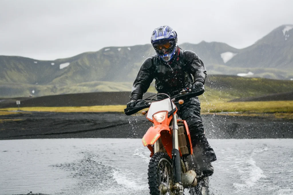 offroad motorcycle river crossing