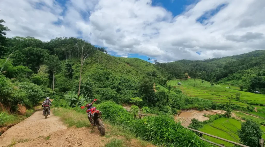 10 day north thailand motorcycle tour rice terrace viewpoint