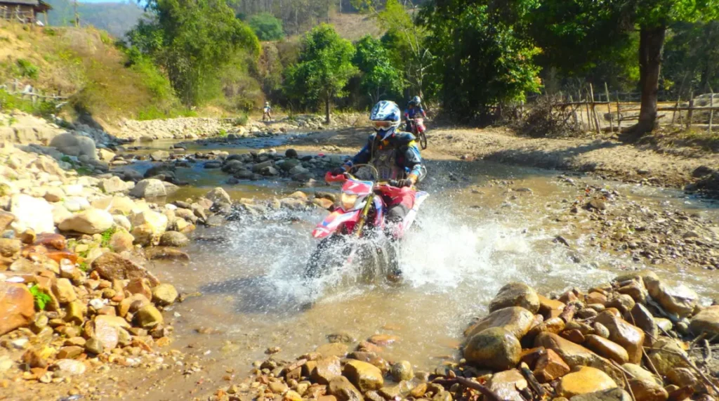 10 day north thailand motorcycle tour river crossing